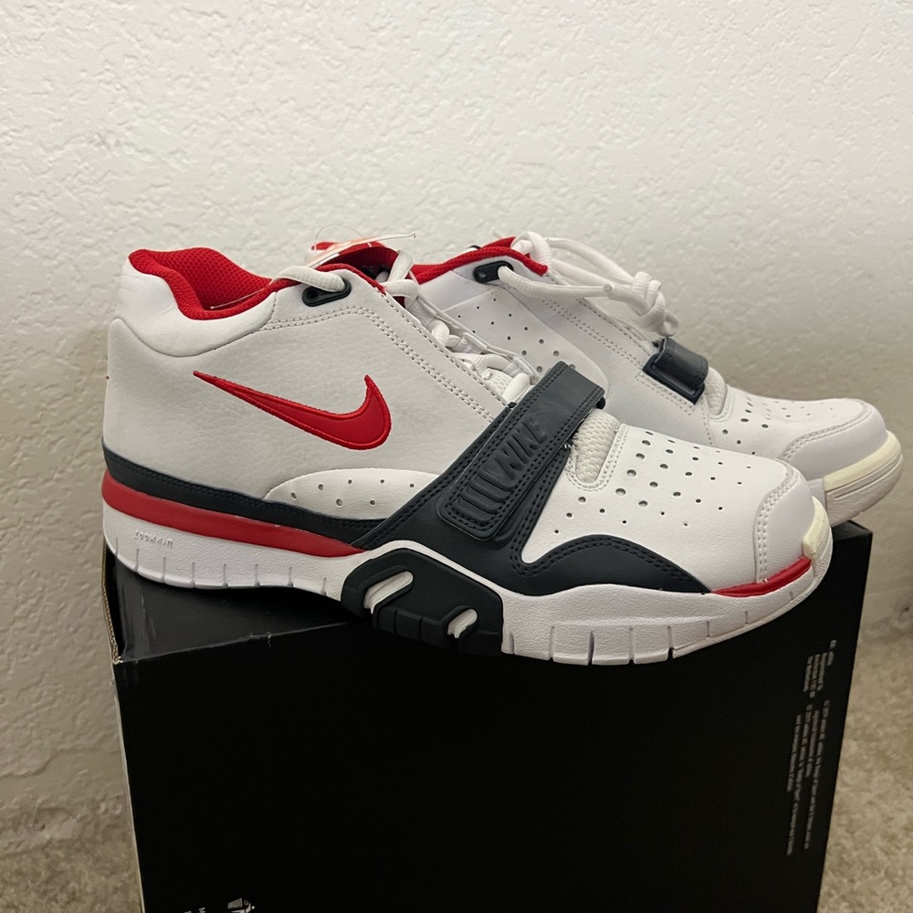2009 NIKE AIR ZOOM TENNIS TRAINER 1 JOHN McENROE WHITE RED BLUE
